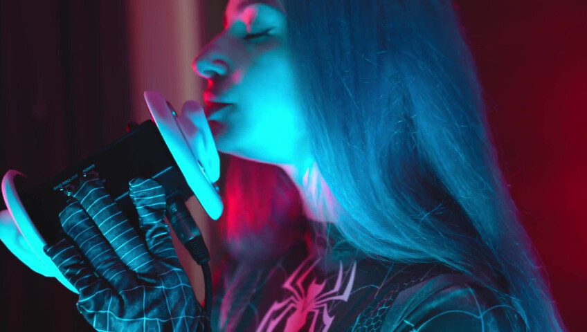 The Sounds of Girls - Horny ASMR Licking | Sexy Spider Woman Cosplay