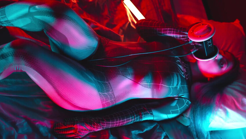 The Sounds of Girls - Horny ASMR Licking | Sexy Spider Woman Cosplay