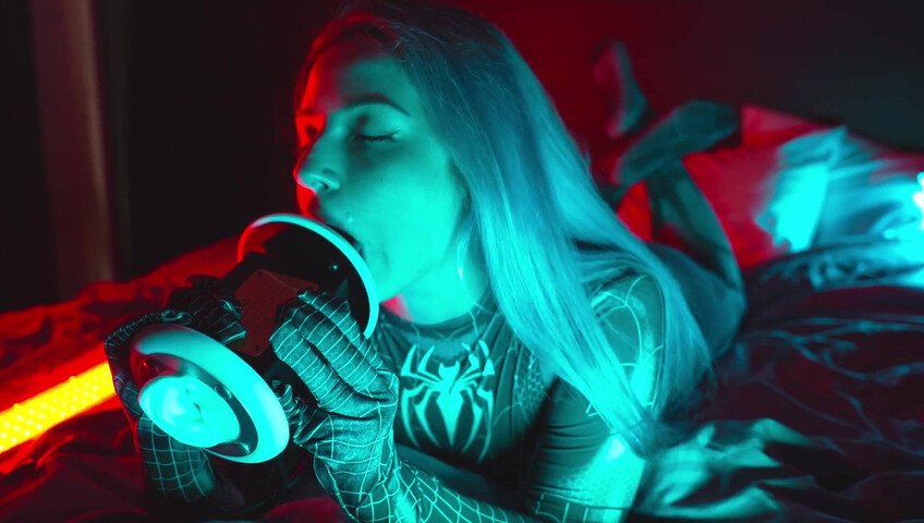 The Sounds of Girls - Horny ASMR Licking | Sexy Spider Woman Cosplay