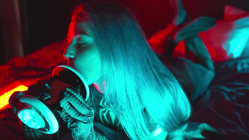 The Sounds of Girls - Horny ASMR Licking | Sexy Spider Woman Cosplay