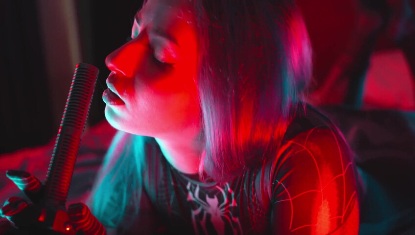 The Sounds of Girls - Horny ASMR Licking | Sexy Spider Woman Cosplay