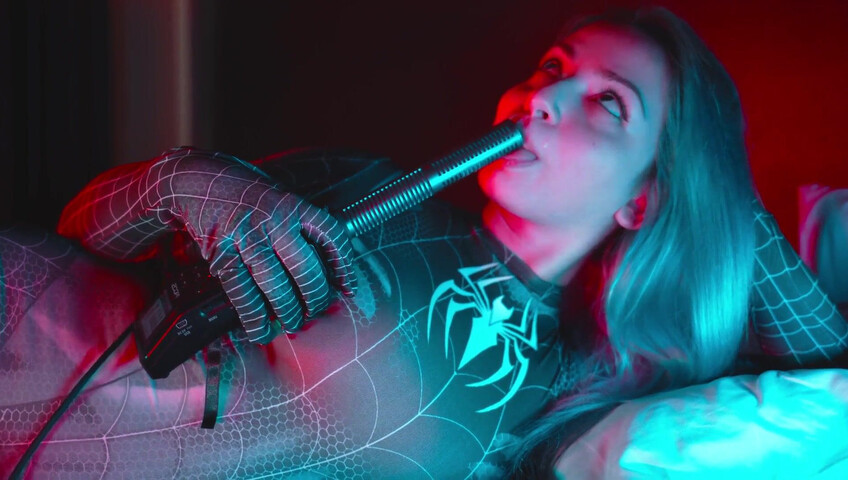 The Sounds of Girls - Horny ASMR Licking | Sexy Spider Woman Cosplay