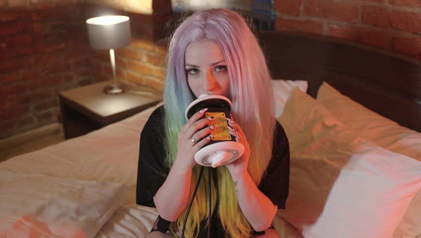 The Sounds of Girls - ASMR Ear Licking Moans in Underwear With Yori in Your Bedroom