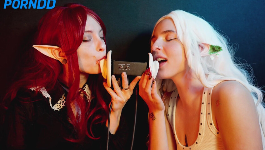 The Sounds of Girls - ASMR 2 Girls | Vampire + White Elf Sensually Licking Your Ears