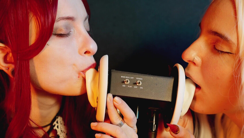 The Sounds of Girls - ASMR 2 Girls | Vampire + White Elf Sensually Licking Your Ears
