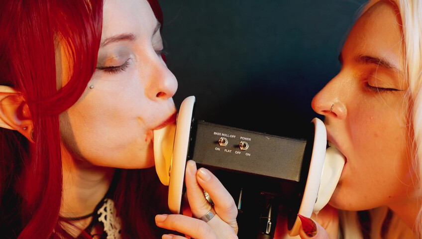 The Sounds of Girls - ASMR 2 Girls | Vampire + White Elf Sensually Licking Your Ears
