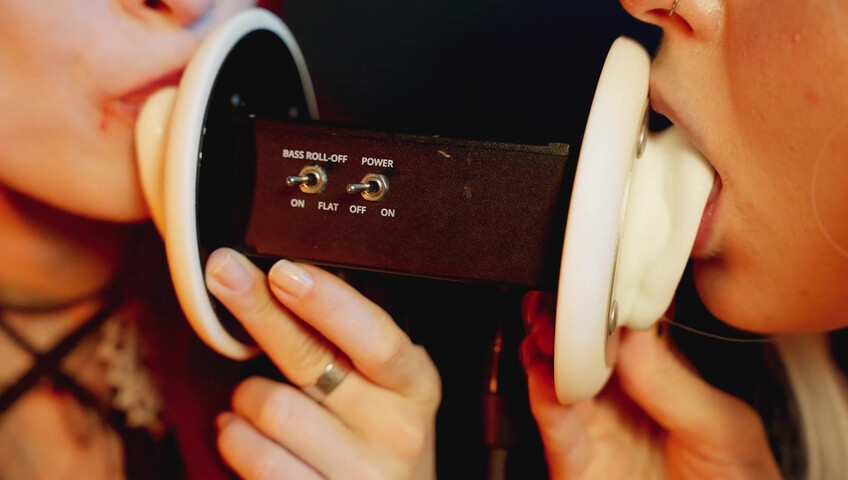 The Sounds of Girls - ASMR 2 Girls | Vampire + White Elf Sensually Licking Your Ears