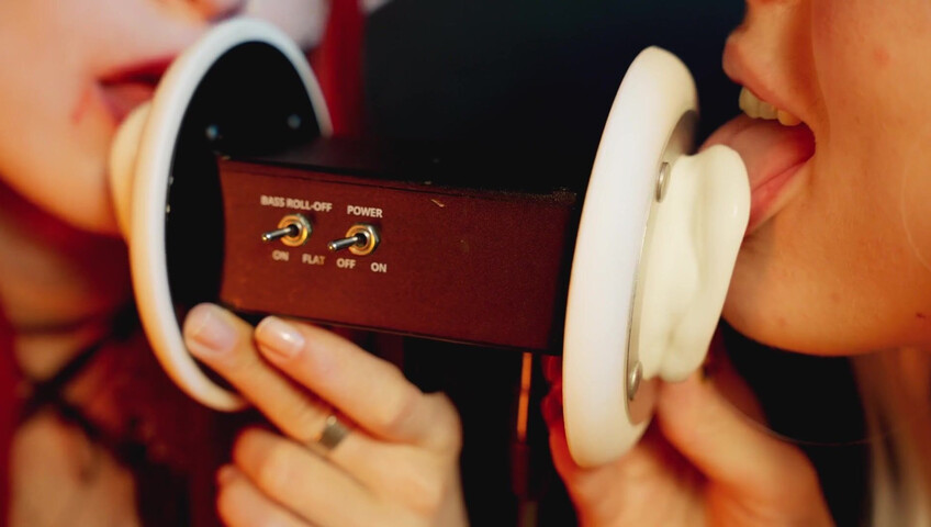 The Sounds of Girls - ASMR 2 Girls | Vampire + White Elf Sensually Licking Your Ears