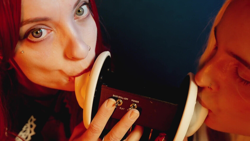The Sounds of Girls - ASMR 2 Girls | Vampire + White Elf Sensually Licking Your Ears