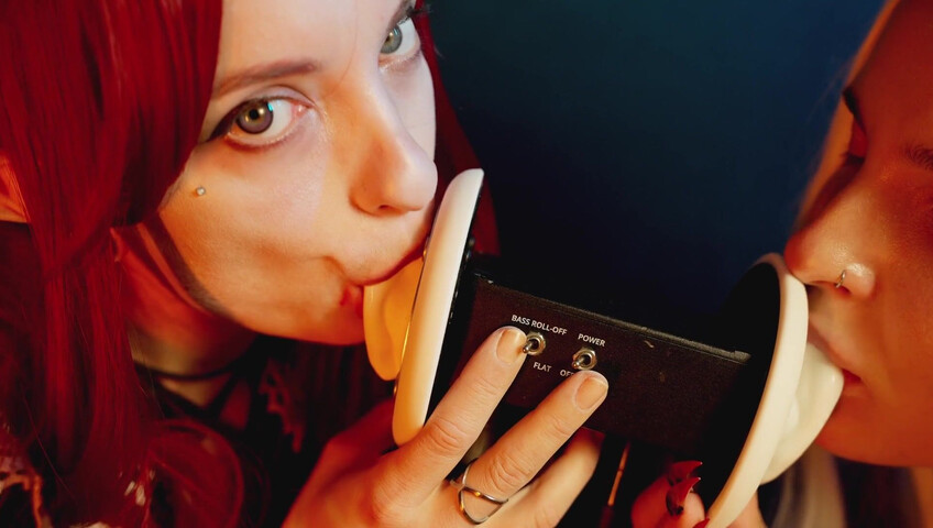 The Sounds of Girls - ASMR 2 Girls | Vampire + White Elf Sensually Licking Your Ears