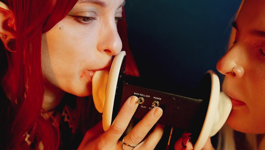 The Sounds of Girls - ASMR 2 Girls | Vampire + White Elf Sensually Licking Your Ears