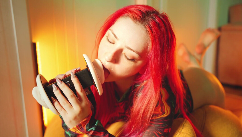 The Sounds of Girls - 29 November 2025 - ASMR Juicy Ear Licking in a Tight Bodysuit