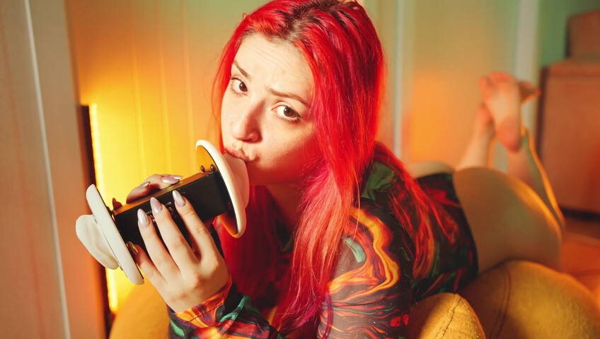 The Sounds of Girls - 29 November 2025 - ASMR Juicy Ear Licking in a Tight Bodysuit