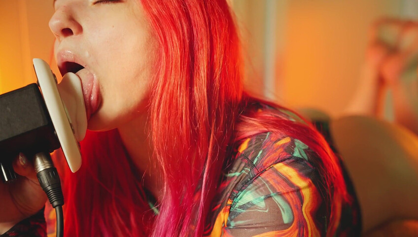 The Sounds of Girls - 29 November 2025 - ASMR Juicy Ear Licking in a Tight Bodysuit