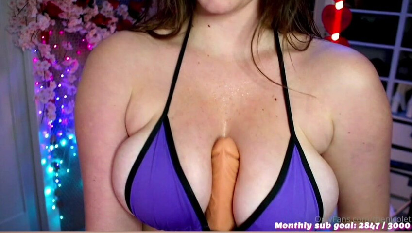 TheNicoleT - Titty Fuck with HUGE Dildo