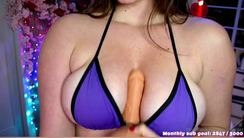 TheNicoleT - Titty Fuck with HUGE Dildo