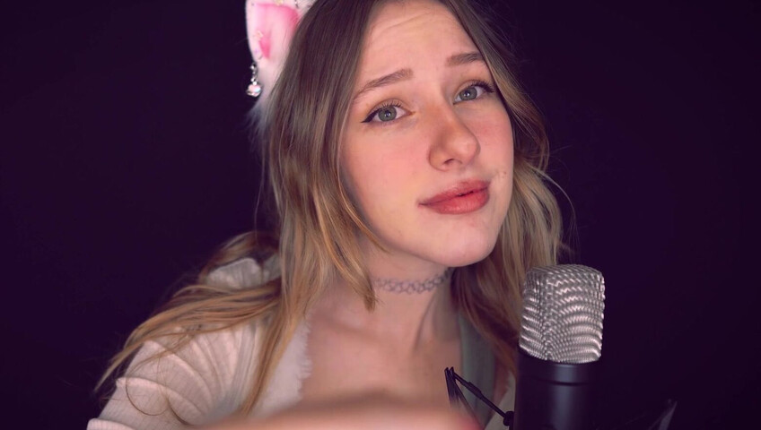 Diddly ASMR - Cat girl strokes 2 mics and moans for you