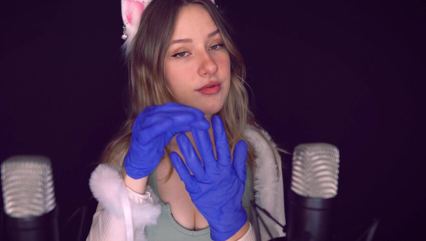 Diddly ASMR - Cat girl strokes 2 mics and moans for you