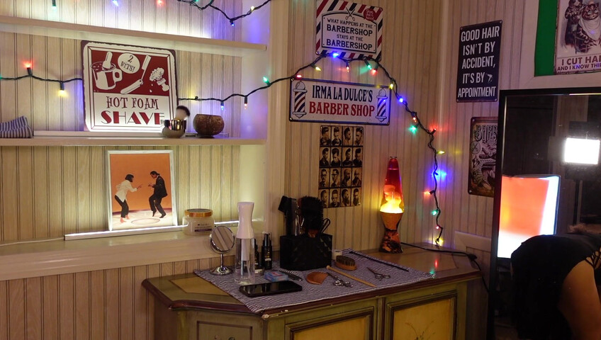 Irma La Dulce ASMR - Cuck's Hotwife Spanish Barber's Haircut and Playtime