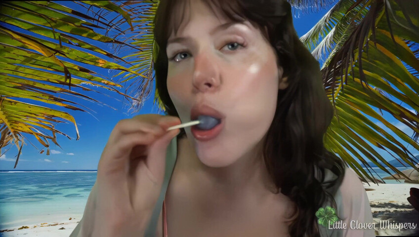 Little Clover Whispers ASMR - Dildo Blowjob at the Beach
