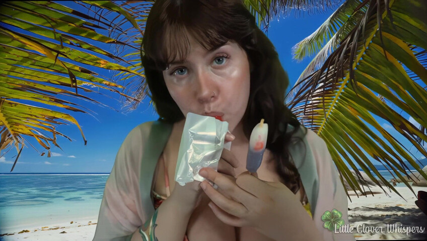 Little Clover Whispers ASMR - Dildo Blowjob at the Beach