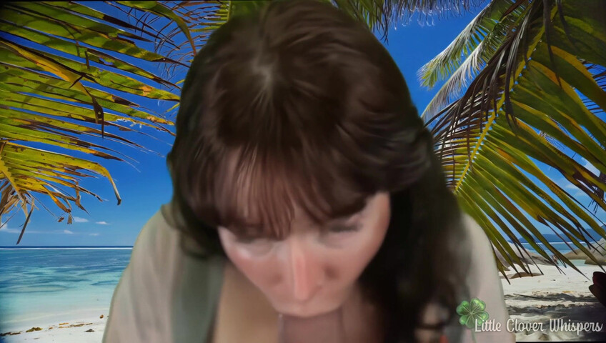 Little Clover Whispers ASMR - Dildo Blowjob at the Beach
