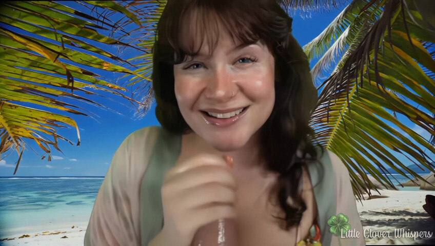 Little Clover Whispers ASMR - Dildo Blowjob at the Beach