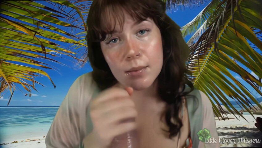 Little Clover Whispers ASMR - Dildo Blowjob at the Beach