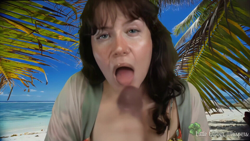 Little Clover Whispers ASMR - Dildo Blowjob at the Beach