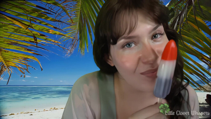 Little Clover Whispers ASMR - Dildo Blowjob at the Beach