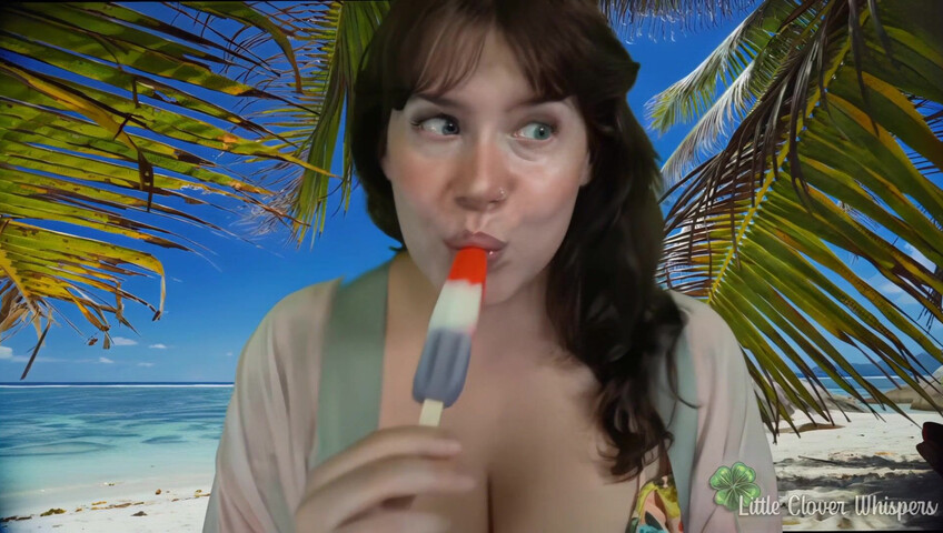 Little Clover Whispers ASMR - Dildo Blowjob at the Beach