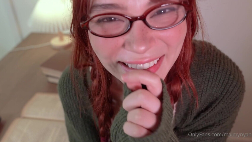 Maimy ASMR - 6 June 2024 - Shy Girl Blowjob - Bookworm