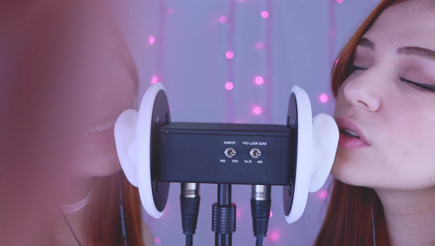 Maimy ASMR - Twins - Ear Noms, Kissing, Inaudible Whispers