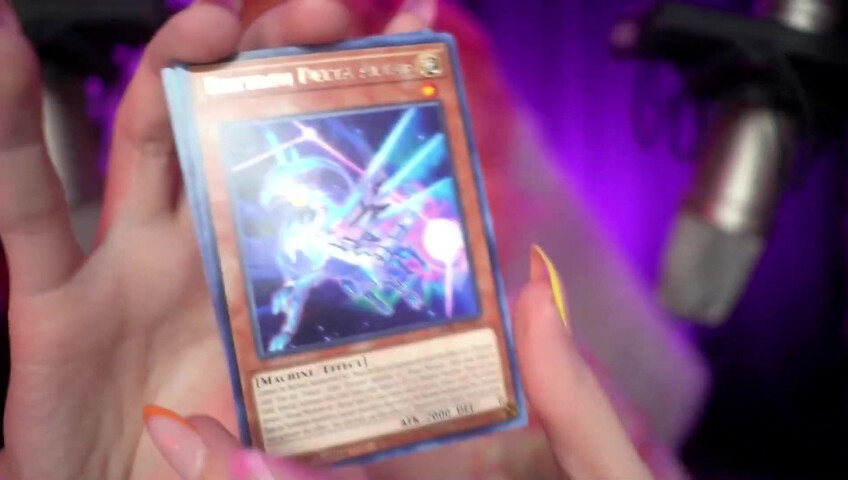 Mewlies ASMR - Yugioh Card Pack Opening ♡ Relaxing ♡ Casual Whispers & Giggles