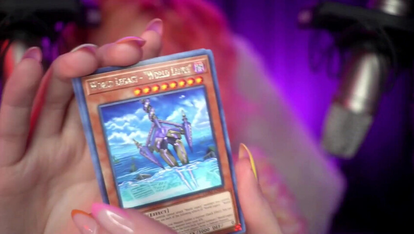 Mewlies ASMR - Yugioh Card Pack Opening ♡ Relaxing ♡ Casual Whispers & Giggles