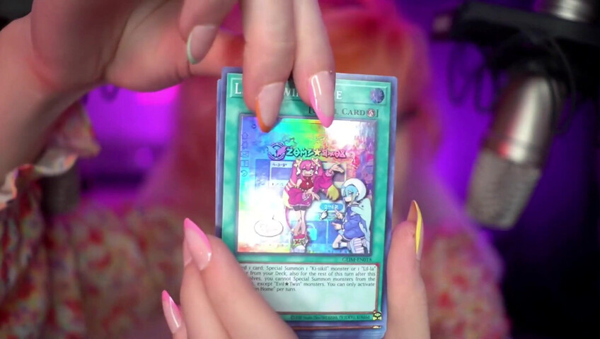 Mewlies ASMR - Yugioh Card Pack Opening ♡ Relaxing ♡ Casual Whispers & Giggles