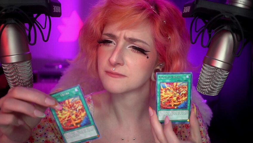 Mewlies ASMR - Yugioh Card Pack Opening ♡ Relaxing ♡ Casual Whispers & Giggles