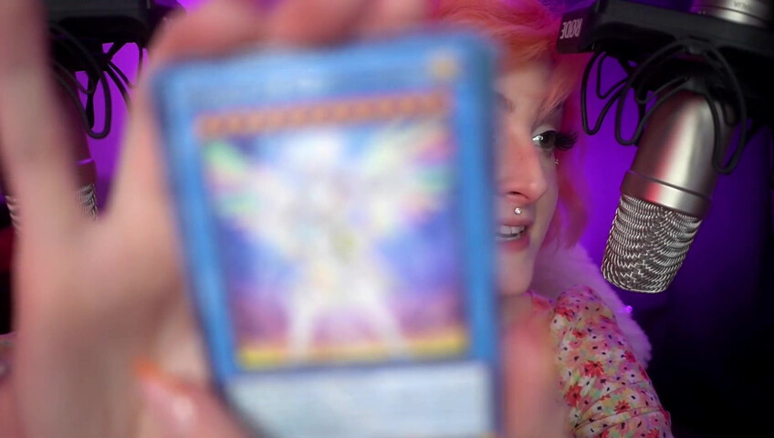 Mewlies ASMR - Yugioh Card Pack Opening ♡ Relaxing ♡ Casual Whispers & Giggles