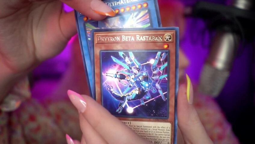Mewlies ASMR - Yugioh Card Pack Opening ♡ Relaxing ♡ Casual Whispers & Giggles