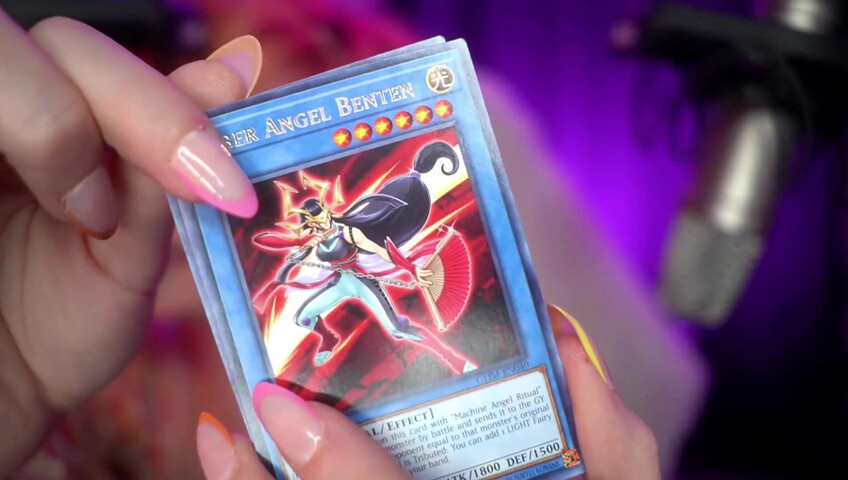 Mewlies ASMR - Yugioh Card Pack Opening ♡ Relaxing ♡ Casual Whispers & Giggles