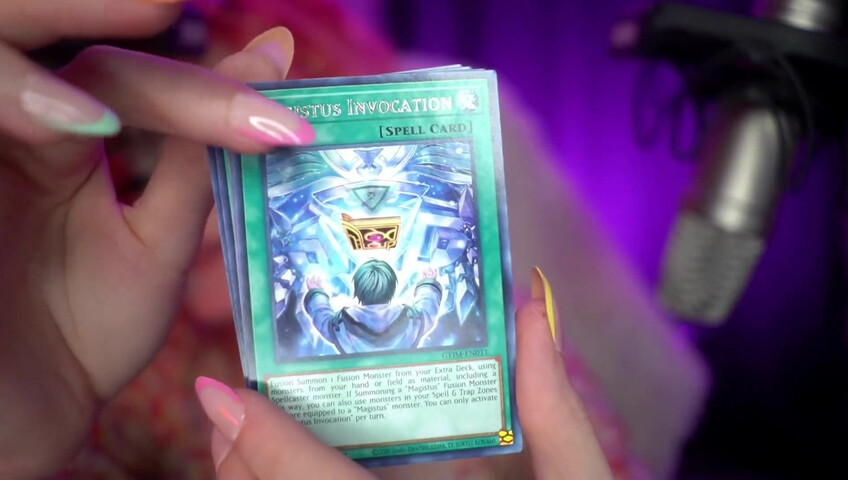 Mewlies ASMR - Yugioh Card Pack Opening ♡ Relaxing ♡ Casual Whispers & Giggles