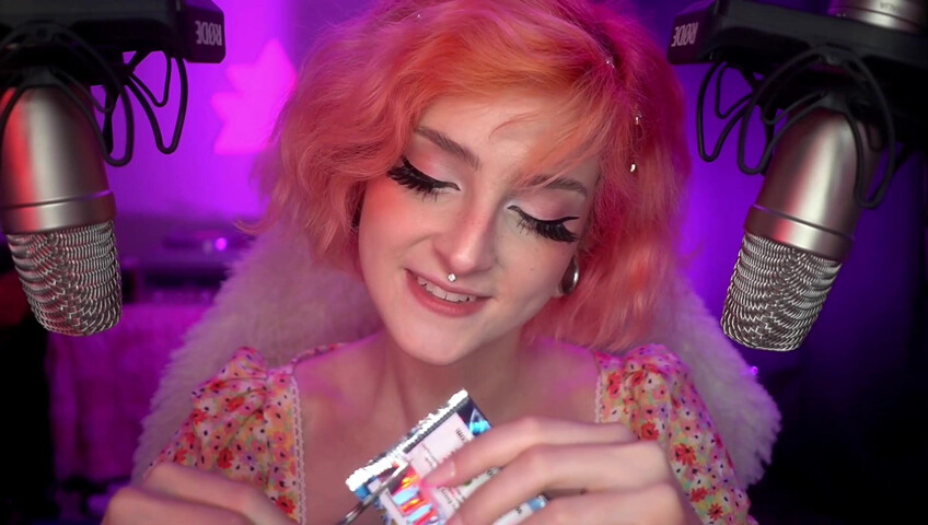 Mewlies ASMR - Yugioh Card Pack Opening ♡ Relaxing ♡ Casual Whispers & Giggles