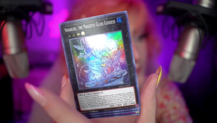 Mewlies ASMR - Yugioh Card Pack Opening ♡ Relaxing ♡ Casual Whispers & Giggles