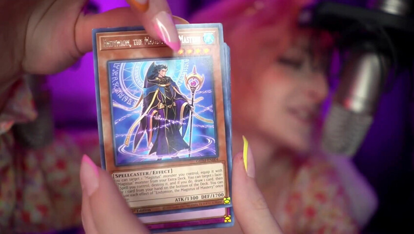 Mewlies ASMR - Yugioh Card Pack Opening ♡ Relaxing ♡ Casual Whispers & Giggles