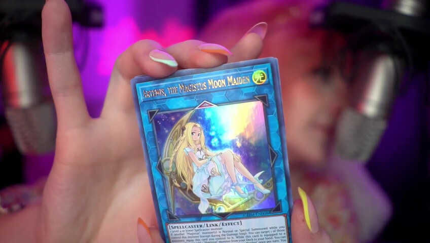 Mewlies ASMR - Yugioh Card Pack Opening ♡ Relaxing ♡ Casual Whispers & Giggles