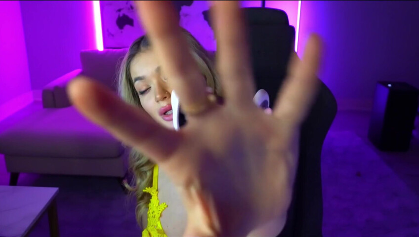 Mimi_fun - Ear Licking in Yellow Lingerie