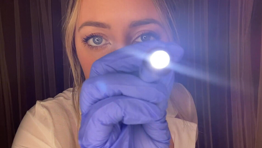 Miss Cassi ASMR - School Nurse Gives a Titjob