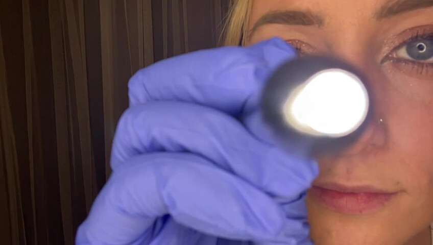 Miss Cassi ASMR - School Nurse Gives a Titjob