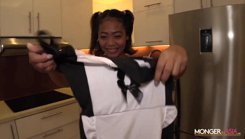 Monger In Asia - Sexy Asian Maid With Giant Jugs - Big Natural Boobs