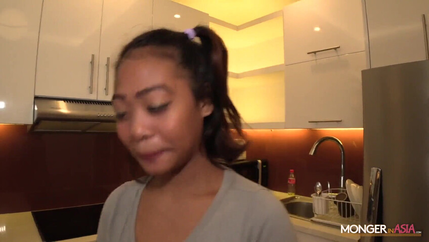 Monger In Asia - Sexy Asian Maid With Giant Jugs - Big Natural Boobs